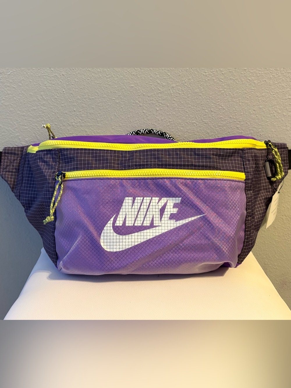 Nike Purple and Yellow Crossbody Waist Pack